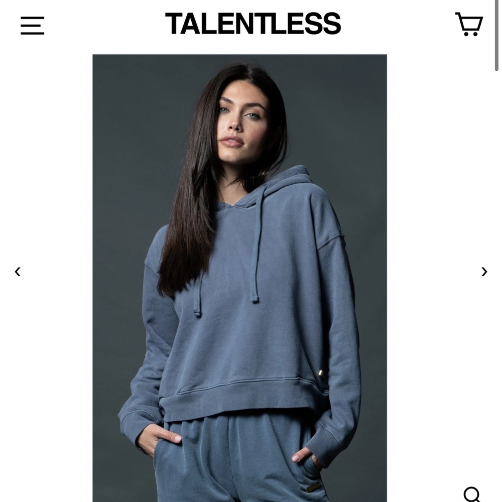 Talentless premium crop hoodie
